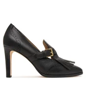 Nizki čevlji LAUREN RALPH LAUREN Colleen Perforated Calfskin Kiltie Pump 802P02364002 Črna