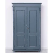 Casa Padrino country style shabby chic wardrobe antique blue 110 x 58 x H. 180 cm - Solid wood bedroom cabinet with 2 doors - Bedroom furniture - Shabby Chic furniture - Country style furniture