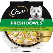 Cesar Fresh Bowls - piščanec s sladkim krompirjem, stročjim fižolom in ječmenom - 85 g