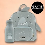 trixie otroški nahrbtnik small + steklenička 350 ml mr. shark