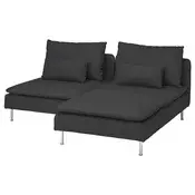 SÖDERHAMN Sofa dvosed s lenjivcem, Fridtuna tamnosiva