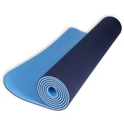 shumee Komplet vadbene podloge iz TPE yellowMAT, modre in temno modre barve + torba
