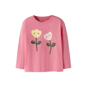 NAME IT Majica NMFVELDA svetlo rumena / temno zelena / pitaja / rosé
