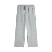 TOMMY HILFIGER Spodnji del pižame siva / svetlo siva / off-bela