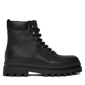Gležnjarji Calvin Klein Jeans Lugged Hiking Lace Up Lth YM0YM01336 Črna
