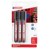 MARKER permanentni 1-5MM KLINASTI VRH EDDING 330/3 ČRNI BLISTER