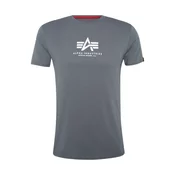 ALPHA INDUSTRIES Majica golobje modra/bela
