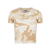 Womens short T-shirt Cropped Camo light/camouflage
