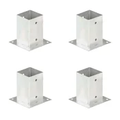 Vidaxl vidaXL Podstavki za stebre, 4 kosi, pocinkana kovina, 91 mm