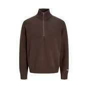 JACK & JONES Pulover JORNORREBRO temno rjava