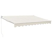 Vidaxl Zložljiva tenda krem 3x2,5 m blago in aluminij
