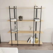 Hanah Home Polica 160x180x29,6cm Hrast-Crna