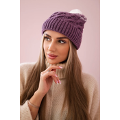marka niezdefiniowana Cap with fleece Ilona K218 purple+white