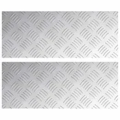 Vidaxl Stopnice Pravokotna 2 szt. srebrna 50 x 20 cm Aluminij
