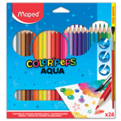 MAPED Drvene bojice Aqua Color Peps/ set 1/24 + cetkica