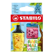 Označevalnik STABILO BOSS MINI Animal Vibes (komplet 3 kosov)