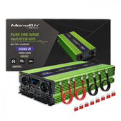 Qoltec Monolith prilagodnik napajanja i pretvarač Automatski 5000 W Zeleno
