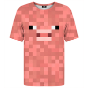 Mr. GUGU & Miss GO Unisexs Pixel Pig T-Shirt Tsh2355