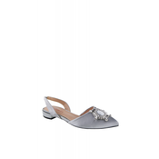Sandali s kristalno broško Glamour Flat