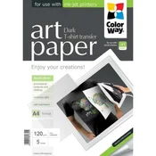 Fotopapier - A4/120g - nažehľovací pre tmavú textíliu, 5 ks v balení