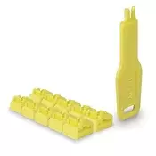 LINDY sigurnosni utikač, blokator priključka, RJ45 + ključ, žuta (10 utikača + 1 ključ) 47900