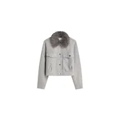 Bershka Prehodna jakna antracit/svetlo siva