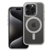 OEM Ovitek za iPhone 15 PRO Color Edge Mag Cover, združljiv z MagSafe, titanovo siv