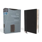 Niv, Thinline Bible, Compact, Leathersoft, Black/Gray, Red Letter, Comfort Print