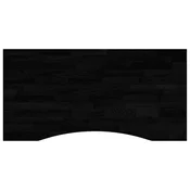 Vidaxl Mizna plošča temno rjava 100x50x2,5 cm trdna hrastovina