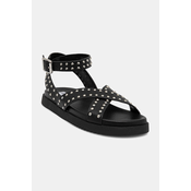 Usnjeni sandali Steve Madden My Bestie-S ženski, črna barva, SM11003786