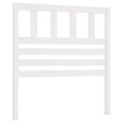 Vidaxl Posteljno vzglavje belo 81x4x100 cm trdna borovina