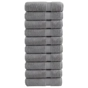 Vidaxl Premium brisače SOLUND 10 kos siva 50x100 cm 600 g/m2