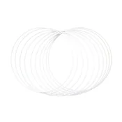 Rayher. Obroči kovinski, 25cm, beli, set 10
