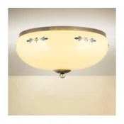 Orion - Plafonska svetiljka LANDHAUS 3xE27/60W/230V, precnik 35 cm, bronza/bež/plava