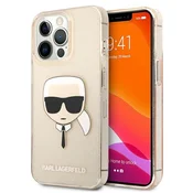 Karl Lagerfeld Glitter Karls Head ovitek za iPhone 13 Pro/iPhone 13 - Zlat