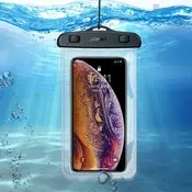 shumee Vodoodporna torba za telefon z vrvico IPX8 do 30 m črna