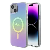 Guess Ovitek Guess GUHMP15SHITSU za iPhone 15 6.1 IML Iridescent MagSafe - vijoličen