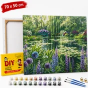 shumee Slika po številkah z okvirjem Monetov vrt v Givernyju 50x70 cm