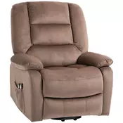 Homestar Električni naslanjač z masažo in gretjem dvig 90x93x110 cm rjav