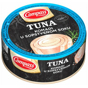 TUNA KOMADI U SOPSTVENOM SOKU COMPASS 160G