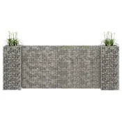 Gabionska sadilica u H-obliku od celicne žice 260 x 40 x 100 cm