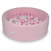 shumee Suhi bazen 90x30cm pudrasto roza z 200 kroglicami: svetlo roza, bela, prozorna, pudrasto roza