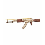 Robotime 3D lesena mehanska sestavljanka Napadalna puška AK-47