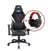 Gejmerska stolica Redragon Gaia - Black/White + Zeus-X slušalice