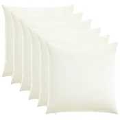 Vidaxl Prevleka za blazino 6 kos HEERLEN Bela 55 x 55 cm Blago