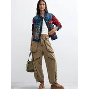 Desigual Prehodna jakna temno modra / oranžna / rdeča / bela
