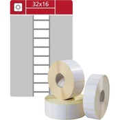 Zvitki z nalepkami S&K Label-thermo, beli, 32x16 mm, 5000 kosov