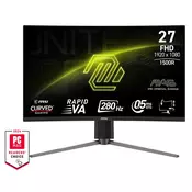 MSI Igralni monitor MSI MAG 276CPXF 27 FHD ukrivljen 280Hz, (5000532546)
