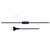 slomart Priključni kabel & nbsp; - ploščati vtič OMYp 2x0.75mm2 - 2m - s stikalom & nbsp; - črn