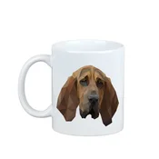 Artdog Bloodhound, Saint's Dog Hubert - skodelica s fotografijo in napisom: geometrijski pes Art-Dog